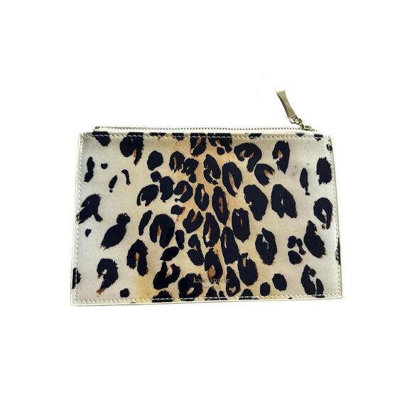 KATE SPADE Animal Print Zip Patent Pouch NEW NWOT - Picture 2 of 6